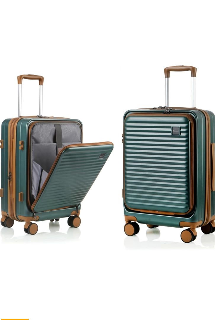 Brand: Kmvazcd
Carry On Luggage Airline Approved, 20 Inch Expandable PC Hardside Lightweight Suitcases with Spinner Wheels and TSA Lock (Dark Green, 20 Inch)