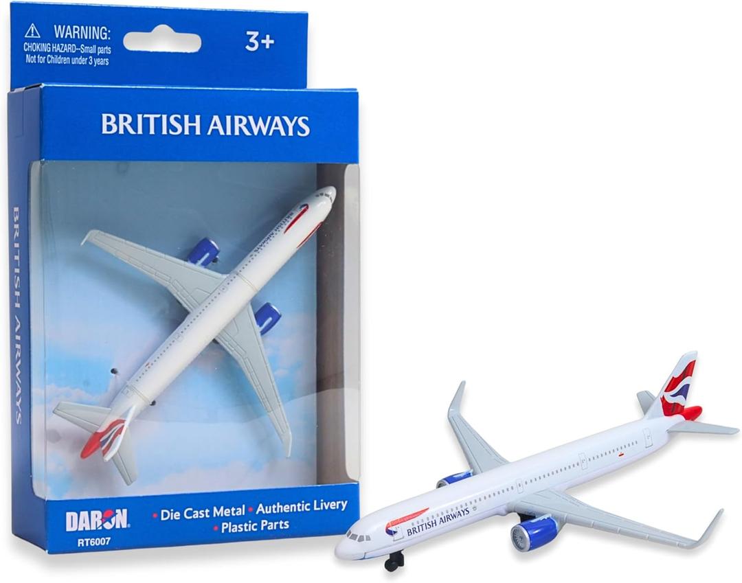 Daron British Airways A321 Union Jack Livery Single Planes Die-Cast Metal Collectible Airplane Toy with Plastic Parts for Ages 3+