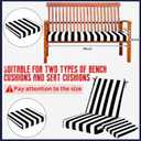 Tudomro 4 Pcs Outdoor High Back Chair Cushion Covers (Not Includes Cushion) Waterproof Patio Replacement Rocking Chair Slipcover Seat Pad Cover with Tie for Furniture (Black and White,44'' X 21'')