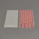 DR.YYDF Raised Keyboard Stickers for Long Nails with Letters, Universal Long Nail Keyboard Bubbles for Protecting Nail Art, Reusable Self-Adhesive Raised Key Stickers, 70Pcs (Pink)