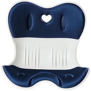 Seat Cushion Lumbar Protection Cushion Office Chair Cushion Cushion Lumbar Cushion seat Cushion All-in-one Orthopedic Ergonomic Cushion Buttocks Anti-Hunchback Cushion (34cm*33cm*40cm, Dark Blue)