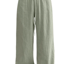 Women’s Wide Leg Palazzo Pants Casual Loose Lounge Pants Beach Trousers with Pockets,S