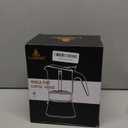 LAOION Stovetop Espresso Maker, 6Cup 240ml Classic Moka Pot, Crystal Glass-top & Stainless Steel Coffee Maker Mocha Pot, Greca De Cafe, Cuban and Italian Coffee Maker for Cafetera Cubana (Silver)