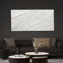 Tarfupth Large Abstract Canvas Wall Art for Living Room White Minimalist Textured Painting Hand-Painted Modern Neutral Artwork for Bedroom Office Decor 29"x58"
