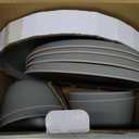 Melamine Dinnerware for 4, 12 Pieces Unbreakable Matte Plastic Plates and Bowls set, Kitchen Dish set BPA Free, Dishwasher Top Safe, Not Microwave, Not Oven (Grey)