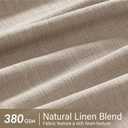 MIULEE Pinch Pleated Linen Curtains 96 Inches Long 2 Panels for Living Room Bedroom, Linen Texture Memory Trained Drapes Pinch Pleat Back Tab Rustic Farmhouse Window Curtains with Hooks&Rings, Taupe