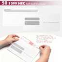 1099 NEC Forms 2025,1099 NEC Forms 2025 with Envelopes,Vendor Kit of 50 Laser Forms,1099 NEC Tax Forms,4 Part Tax Forms Kit,50 Self Seal Envelopes with 3 1096 Included