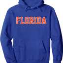 Vintage Florida Men Florida Women Retro Orange Blue FL Tee Pullover Hoodie, Size Medium