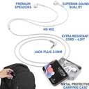 LUDOS FEROX Wired Earbuds in-Ear Headphones, 5 Year Warranty, Earphones with Microphone, Noise Isolation Corded for 3.5mm Jack Ear Buds for iPhone, Samsung, Computer, Laptop, Kids, School Students (1 Pack)