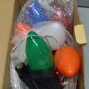 10 Pack Large C9 Christmas Decorations Outdoor Waterproof, Solar C9 Christmas Lights Outdoor with 2 Modes, Solar Pathway Lights for Outside Party Yard Lawn Patio Walkway Xmas Decoration (Multicolor)