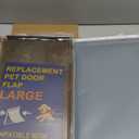 3-Flap Dog Door Replacement Insulated Flap with Clamp, Back Plate and Screws & Washers, Compatible with PetSafe Extreme Weather Aluminum Pet Door (Smoky Translucent, Large PAC11-11039)