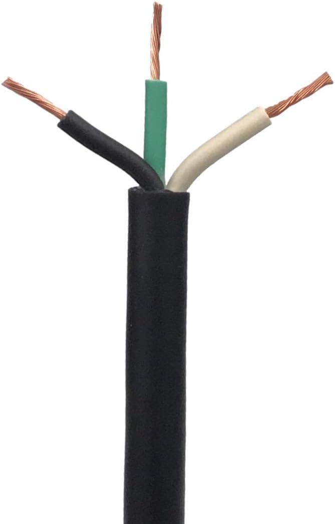 Yddecw Black Wire 14AWG)3 SJOOW Cable 300v 90°C