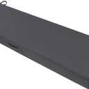 SHACOS Outdoor Bench Cushions 54 x 16 Inch, 3.2 Inch Thick High-Density Bench Cushion, Waterproof & Fade-Resistant Removable Cover with Ties, Bench Seat Cushions for Patio Garden Furniture, Dark Gray