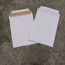 100 Pack 6X8 inch Self Seal Photo Document Mailers Stay Flat White Cardboard Envelopes White Photography Mailers for CD, Photos, Document