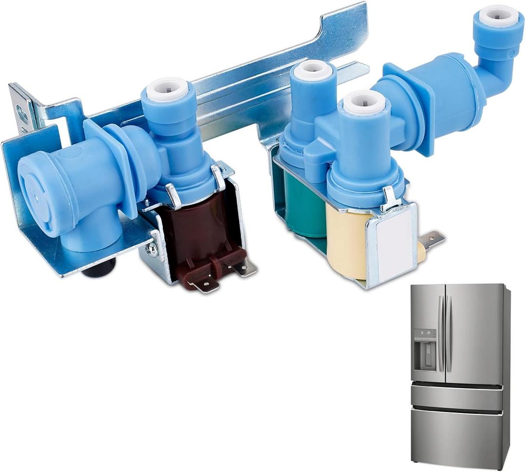 242252702 Refrigerator Water Inlet Valve Compatible with Frigidaire, Kenmore, Electrolux, Crosley Fridge Water Valve Replacement Parts, Replace#240531101 240505101 240505102 240508101 240508102