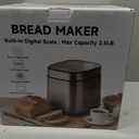 2.5LB Bread Maker with Built-in Electronic Scale, 25-in-1 Bread Machine, Beginner-Friendly with Adjustable Baking & Fermentation, Non-Stick Easy-Clean Pan, Quiet, 15H Delay, Recipes, White