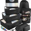 Veken 10 Set/8 Set Packing Cubes for Travel Essentials, Suitcase Organizer Bags in 4 Sizes, Carry-On Luggage Accessories with Large Laundry & Toiletry Bag, Must-Have for Airplane, Road Trip & Camping