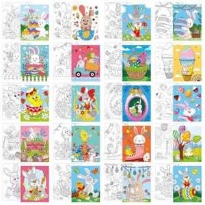 Sherr 20 Pcs Stretched Pre Drawn Canvas Afro Queen Black Art for Painting for Adults Outline Pre Drawn Stretched Cotton Canvas to Paint Party Set, 8 x 10''(Easter)