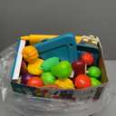 102pcs Kids Shopping Cart Trolley Play Set with Pretend Food and Accessories,Perfect for Ages 3+ Pretend Play and Role-Playing Games