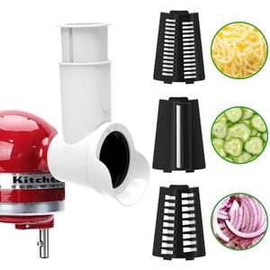Slicer Shredder Attachments for KitchenAid Stand Mixer Cheese Grater Attachment for KitchenAid, Slicer Accessories with 3 Blades by Aien