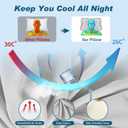 Cervical Neck Pillow - Cooling Ergonomic Neck Support Pillow for Sleeping, Orthopedic Contour Memory Foam Pillows for Side, Back & Stomach Sleepers with Pillowcase (Grey)