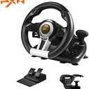 PXN Steering Wheel V3PRO 180° PC Gaming Racing Wheel Driving Wheel, with Linear Pedals and Racing Paddles for PC, PS4, Xbox One, Xbox Series X|S, and Switch - Black