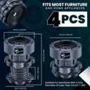 ORBON Anti Vibration Pads for Washing Machine | Durable Washing Machine Feet Anti Vibration | Anti Vibration Pad Washing Machine | Anti Vibration Washing Machine Support (Round Adjustable)