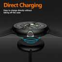 Misxi 2-Pack Case Ultra-Thin Tempered Glass Screen Protector Compatible with Google Pixel Watch 4 (2025) 45mm, High Touch Sensitivity Protective Cover for Pixel Watch 4, Black