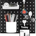 Black Pegboard Wall Organizer Wall Mount Pegboard Kits Wall Mount Plastic Display Peg Board Pegboard Combination Kit Organizer Accessories for Garage Workbench Accessories (Black - B)
