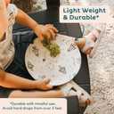 4 x Nook Theory 4 Pack Reusable Bamboo Plates - Non-Toxic Toddler and Kids Plate, Dishwasher Safe, Not Microwavable Dinnerware (Pop 10")