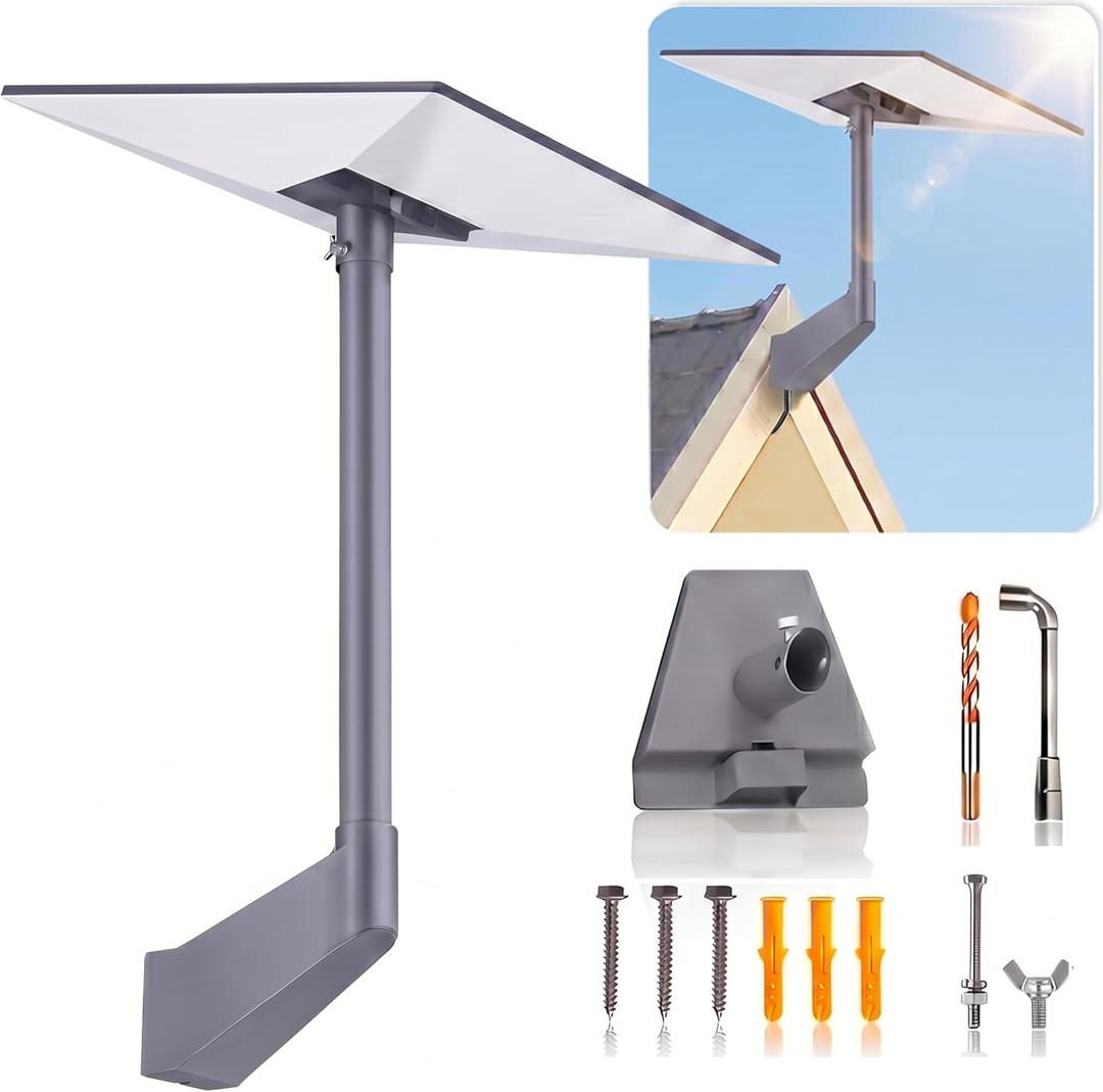 Gen 3 Mount for Starlink, Rustproof & Weatherproof Adjustable Wall/Roof/Pole Mounting Kit, Compatible with Starlink Standard V3 / 4 / 4X Antenna, Grey (Gray)