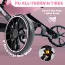 All-Terrain Dog Stroller for Small to Medium Dogs, Pet Stroller for Dogs & Cats Outdoor Walks, One-Hand Easy Fold, Double-Layer Anti-UV & Waterproof Canopy & Breathable Mesh, Sakura Pink