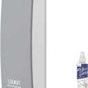 loukin Magnetic Dry Erase Eraser, Whiteboard Eraser, Glass Board Remover, 3.4 fl oz Whiteboard Cleaner Included, for Classroom, Home and Office Use (Grey)