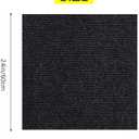 24 * 24in Peel and Stick Carpet Tiles, Self Adhesive Floor Squares with Extra Soft Pad, Easy Installation for Bedroom, Living Room, Office, Rental (30, Black)
