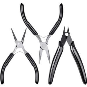Jewelry Pliers, Cridoz Beading Pliers Set with Needle Nose Pliers, Round Nose Plier and Wire Cutter for Jewelry Making Beading Repair Supplies and Crafting (set of 2)