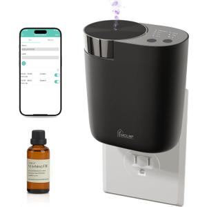 Plug in Diffuser - 800 Sq Ft,No Wobble Design,Secure Wall Fit,Timer Control&Scent Intensity Button,Bluetooth APP,Waterless Scent Diffusers Home,Essential Oil Plug in Wall Diffuser  Black
