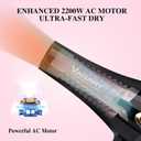 VAGARY Hair Dryer with Diffuser Concentrator, 2200W Professional Salon Ionic Blow Dryer for Frizz Free Smooth Hair, Featuring 2 Speeds and 2 Heat Settings, Cool Shot ButtonGold
