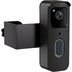 Anti-Theft Blink Doorbell Mount, No-Drill Doorbell Door Mount Bracket for Blink Video Doorbell 2 Gen, Not Block Doorbell Motion Sensor Blink Doorbell Accessories for Houses Apartments Office (Black)