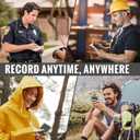 Waterproof Notebook, 1 Pack 3" x 5" Top-Spiral Pocket Notepad with 100 Squared Pages, Weatherproof Pocket Notebook for Police Outdoor Office School Recording