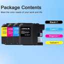 LC201 (LC-201) Color (BK/C/M/Y) Ink Cartridge 4-Pack (Includes 1 LC201BK, 1 LC201C, 1 LC201M,1 LC201Y) - LC203 Ink Cartridge Replacement for Brother MFC-J460DW MFC-J480DW MFC-J485DW MFC-J880DW Printer