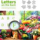 Blueforest 300 Piece Jigsaw Puzzle for Adults - Cute Kitten & Flower Garden, 17x11 Inch, Cardboard, Fun & Relaxing Puzzles for Stress Relief