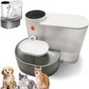 Smart Pet Water Fountain, Automatic Wireless Cat Water Fountain No Filter,Removable 3L Automatic Water Feeder Pet Water Dispenser Self Cleaning Water Fountain for Cats