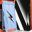 chubbycable 2PCS ChubbyShield Ultra for iPhone 17 Pro Max Privacy Screen Protector, Anti-spy Screen Protector Privacy Glass with Ultra-easy Install Box, Auto Dust-Elimination & Bubble Free