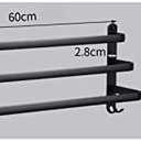 3 Tier Towel Bar Wall Mounted Bath Towel Rack Towel Storage Shelf for Bathroom 24 inch / 60 cm Towel Holder Towel Rail Towel Hanger
