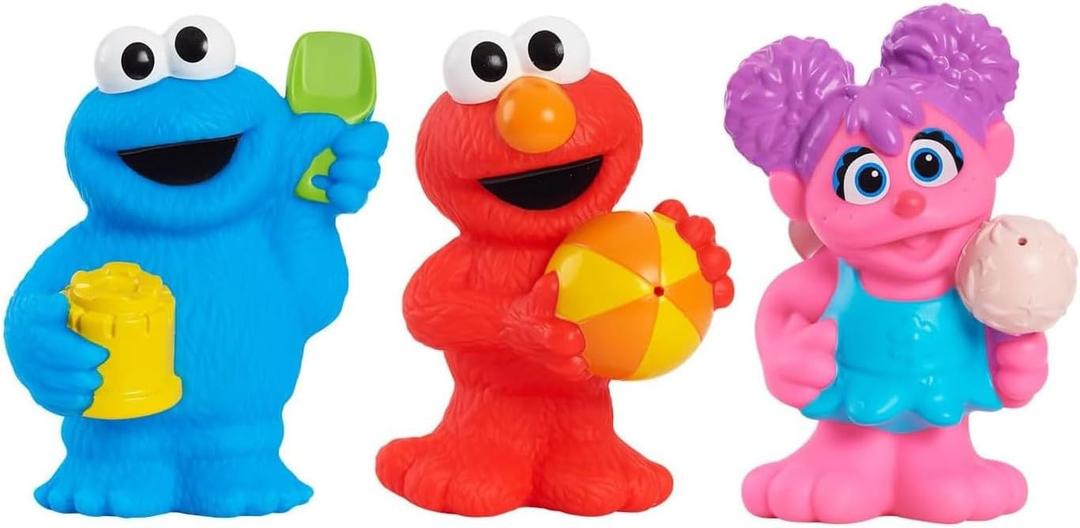 Sesame Street Floating Fun Friends 2-Piece Set Water Squirters Bath and Pool Toys, Kids Toys for Ages 2 Up by Just Play