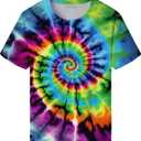 Casual Tiger Graphic T-Shirt for Men Novelty Animal Pattern Short Sleeve Shirts, Small (XL)