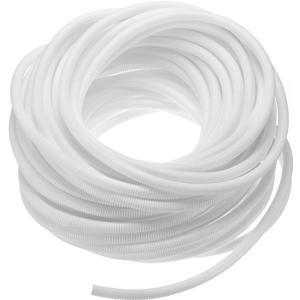 uxcell 3/8 Inch x 100 Ft Split Wire Loom Tubing, Guard Convoluted Flex, Protective Split Cable Conduit, Flexible Wire Protector Tubing, Electrical Cord Cover, White
