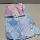 Allenjoy 72"x72" Mermaid Scales Shower Curtain for Bathroom Ocean Under The Sea Pink and Blue Girl Home Bath Decors Durable Waterproof Fabric (NO Glitter) Machine Washable