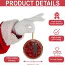 3 x Christmas Ornaments Decorations - 3.6 in Acrylic Two Sided Printing - Ornament Exchange Gifts Funny (Gruss Vom Krampus Who's Naughty Horror)