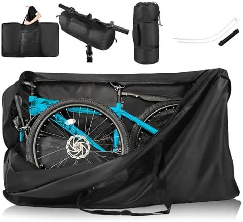 SRIMMIT Bike Travel Bag,Heavy Duty 840D Transport Bicycle Storage Carry Bag with Strong Webbing,Portable Folding Cycling and Bicycle Bags Bike Suitcase Waterproof for Airplane Shipping